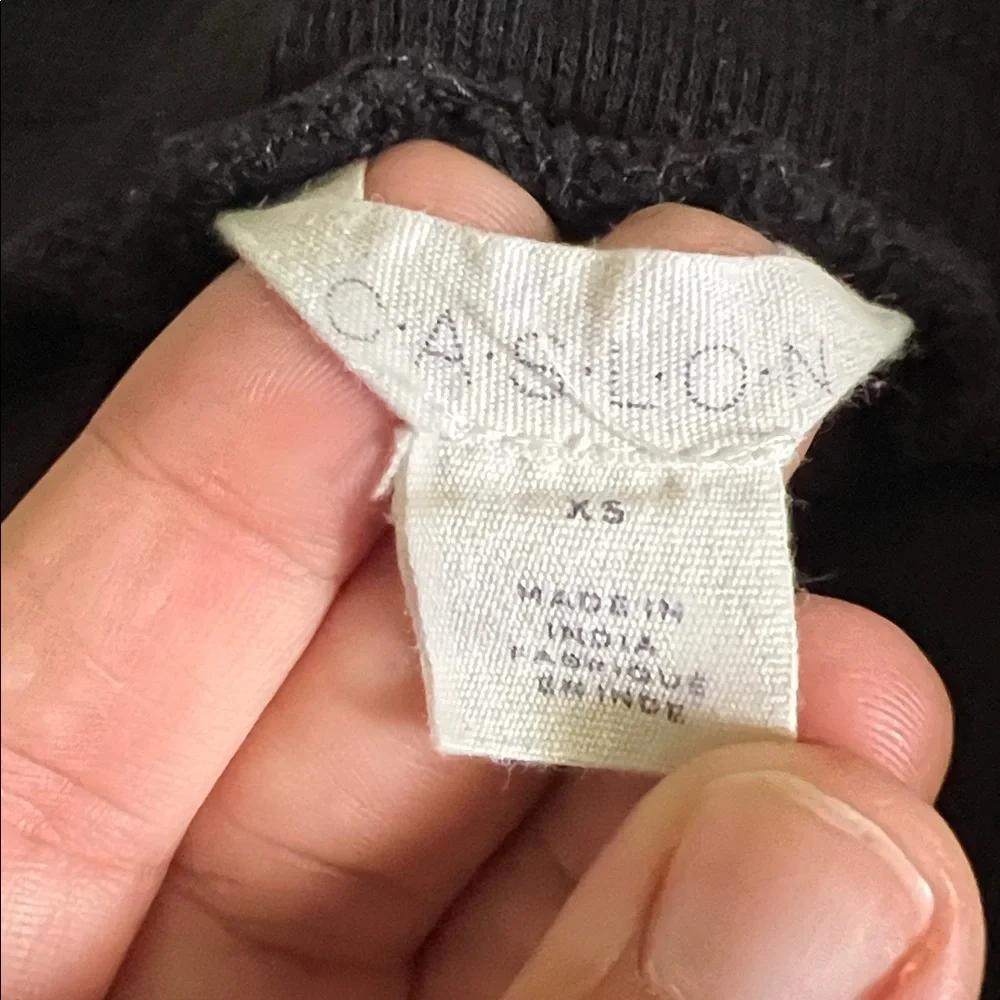 Caslon Linen Blend Black Straight Wide Leg Women's Pants Size XS - Picture 3 of 12